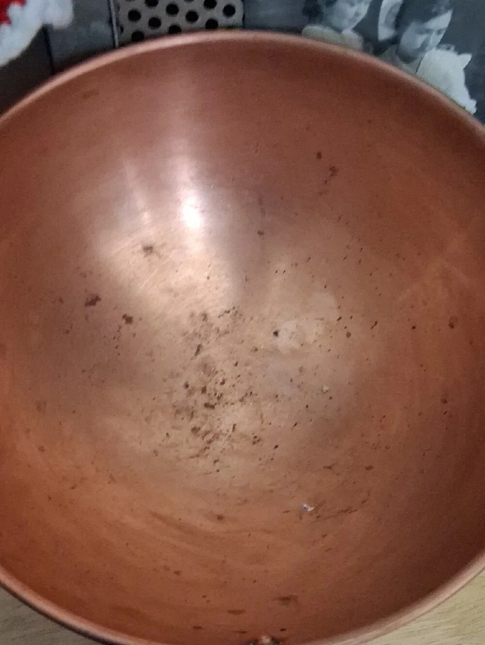Copper Bowl & Holiday Ornaments
